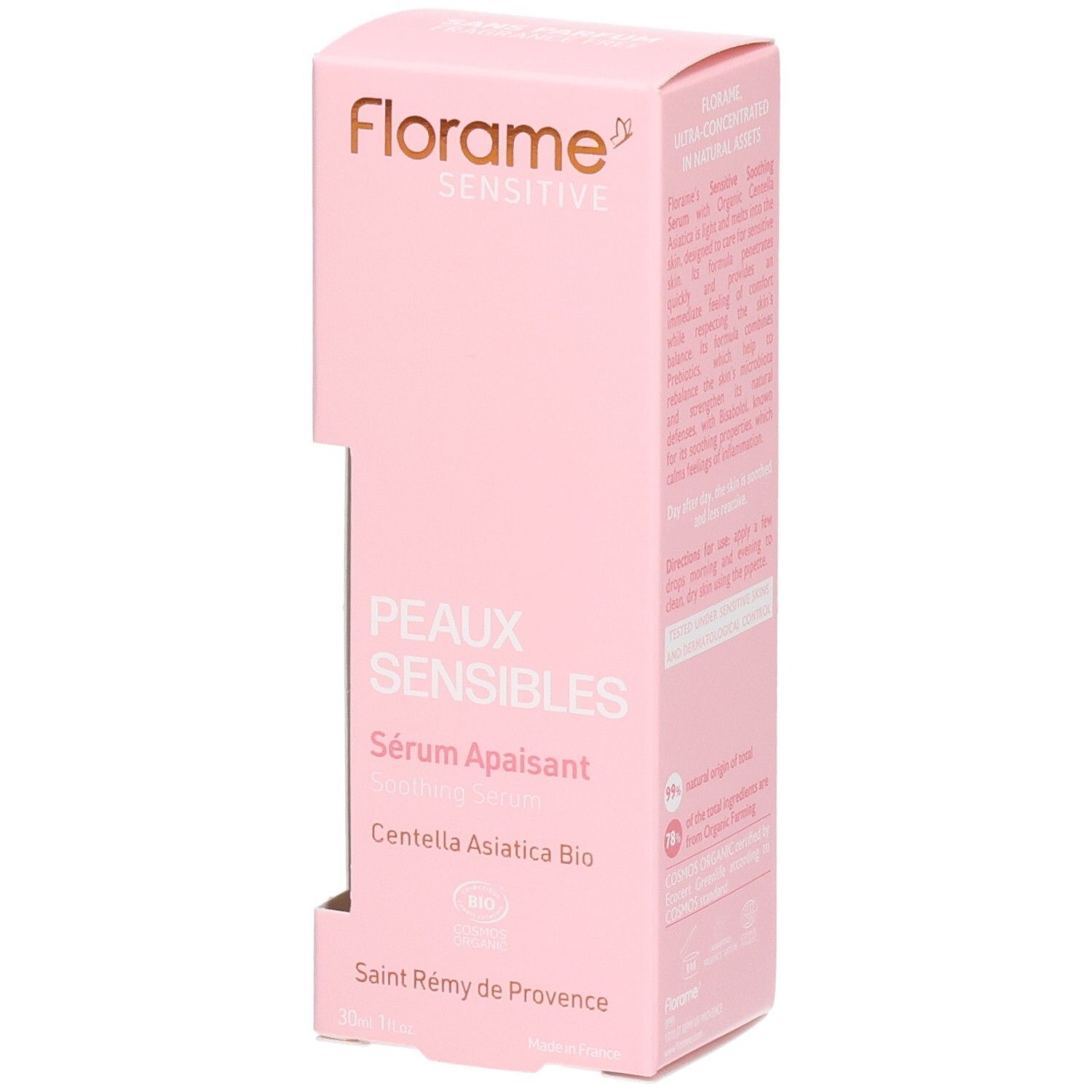 Florame Sensitive Sérum Apaisant pour peaux sensibles, à la Centella Asiatica Bio.
