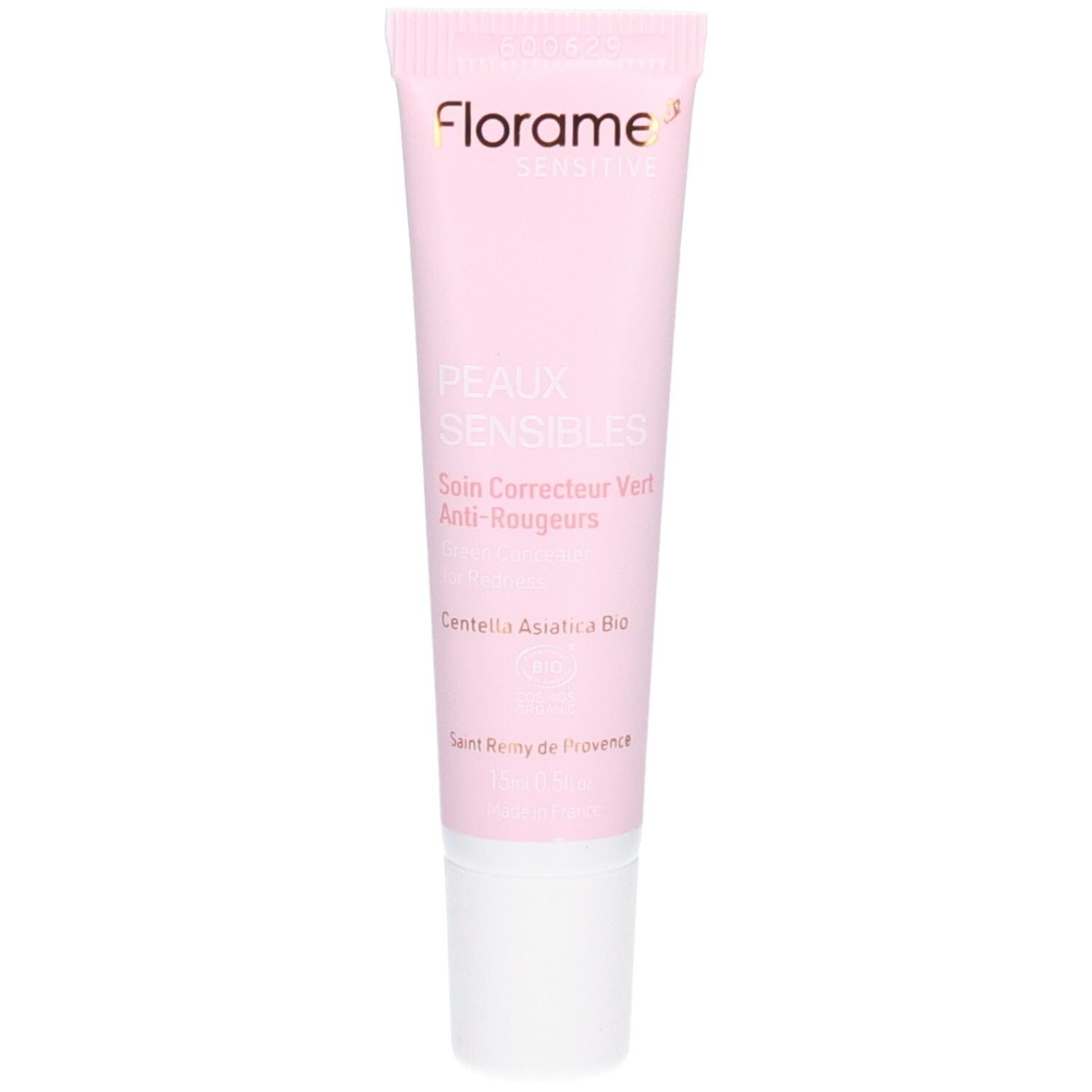 Tube Florame Soin Correcteur Vert Anti-Rougeurs pour peaux sensibles.
