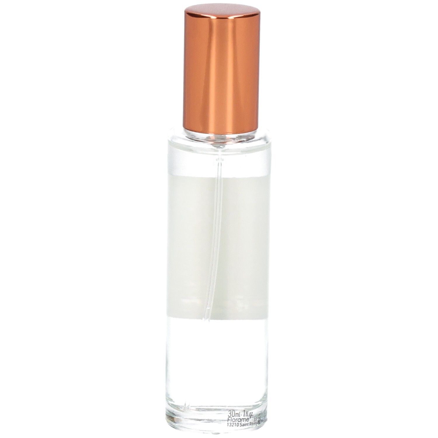 Florame Eau de Toilette Verveine Sauvage, flacon verre avec vaporisateur cuivré, sans étiquette.