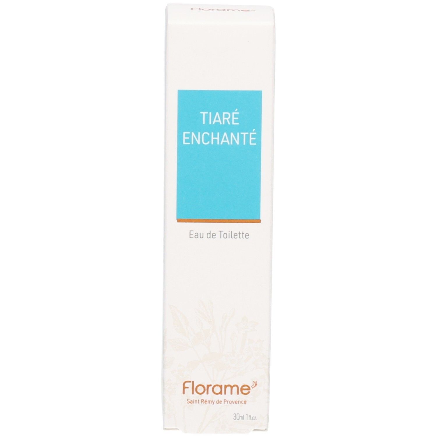 Florame Eau de Toilette Tiaré Enchanté boîte avec étiquette et informations.