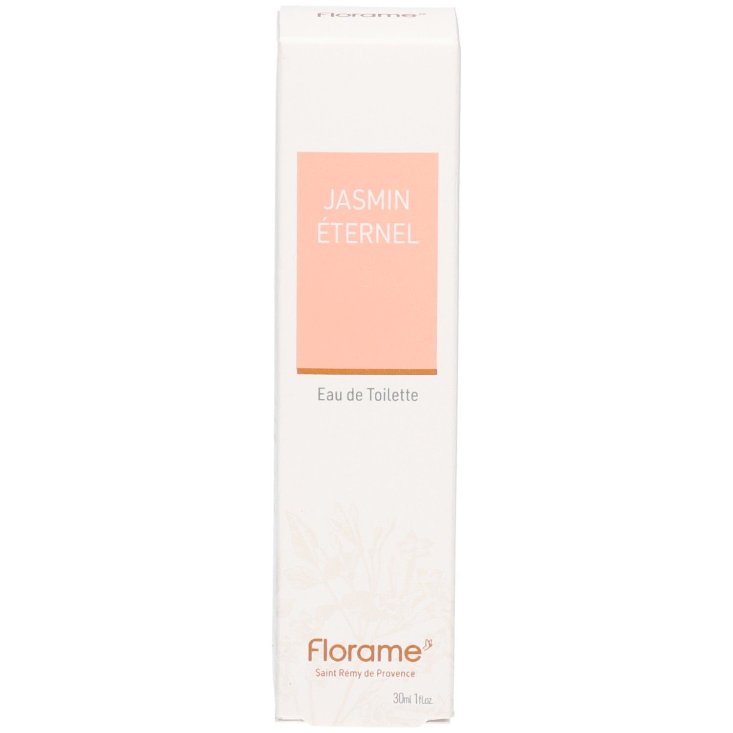 Emballage Florame Jasmin Éternel Eau de Toilette avec inscription.