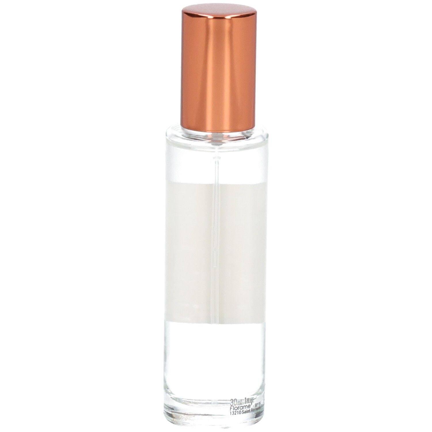 Florame Eau de Toilette Narcisse Lumineux, flacon en verre avec bouchon doré, vue de face.