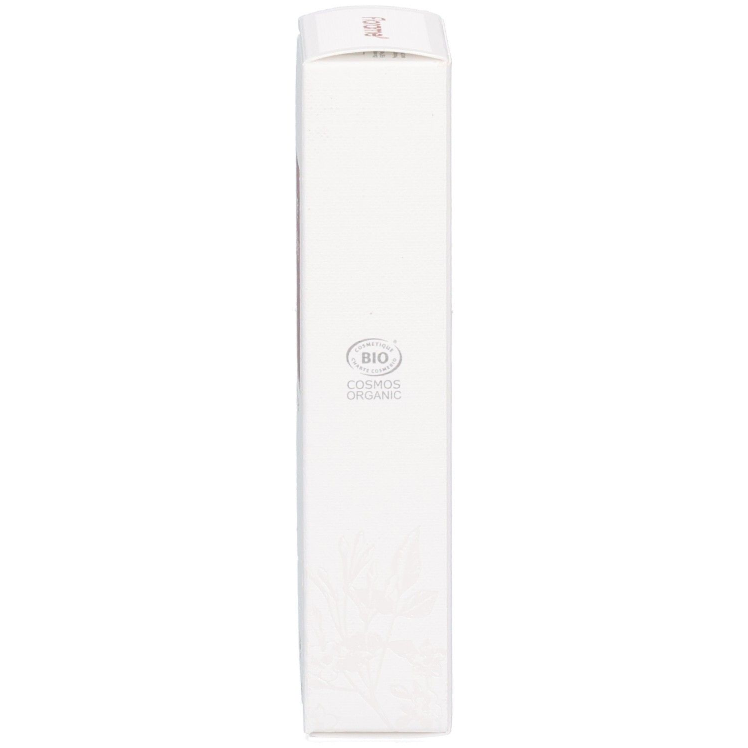 Côté de l'emballage Florame Eau de Parfum Musc Absolu avec label COSMOS ORGANIC.