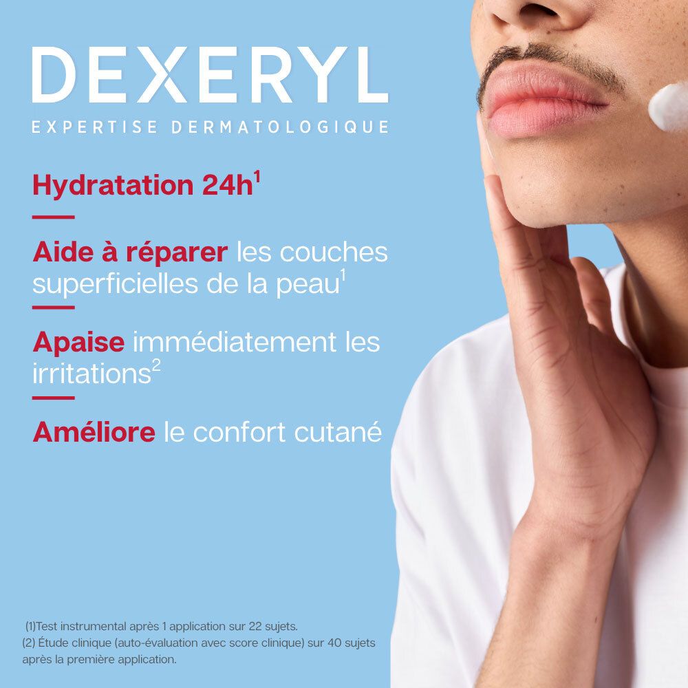Boîte de crème hydratante réparatrice DEXERYL Dexeeclear, 40ml.
