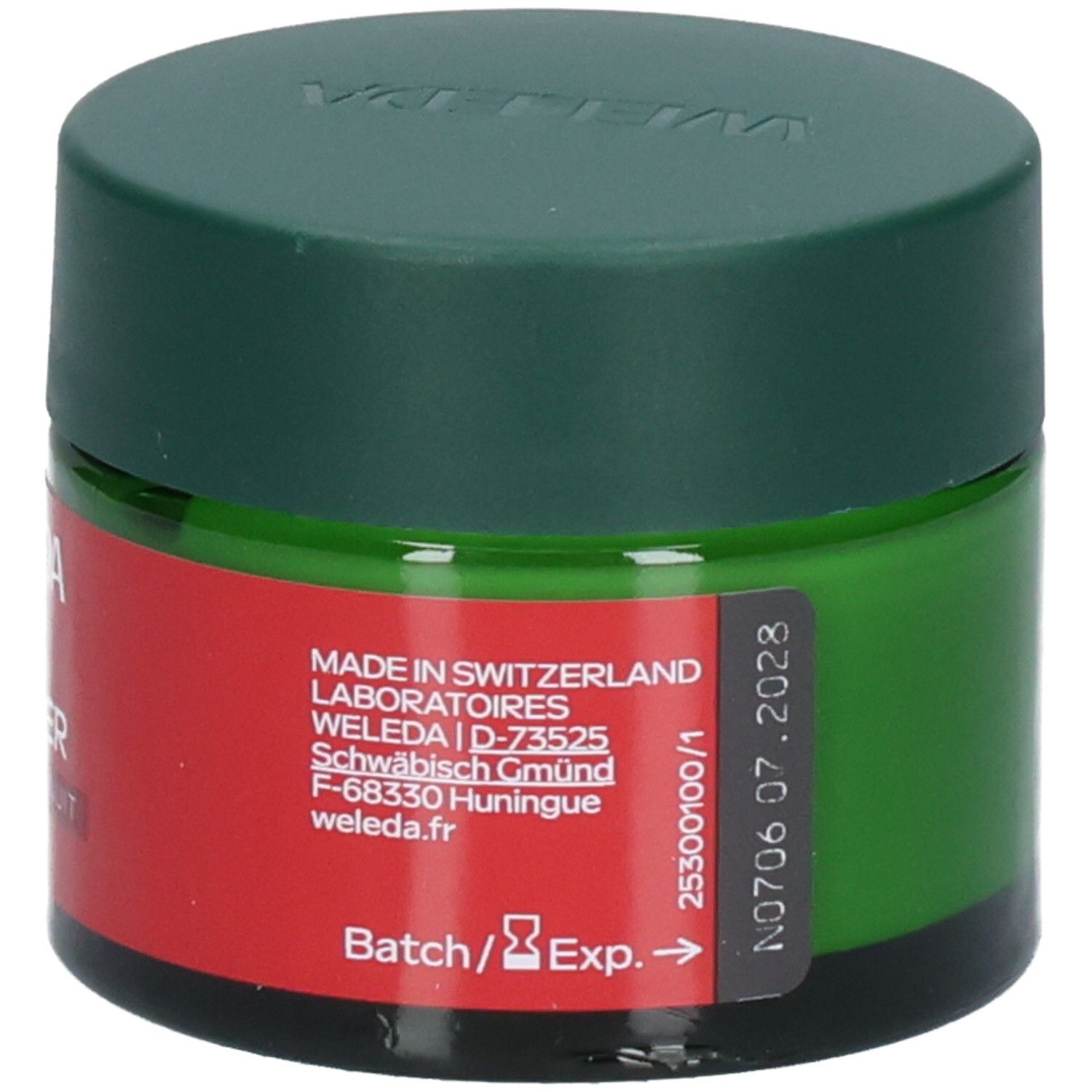 WELEDA YOUTH POWER CR NUIT 40ML Étiquette avec informations fabricant et date d'expiration.