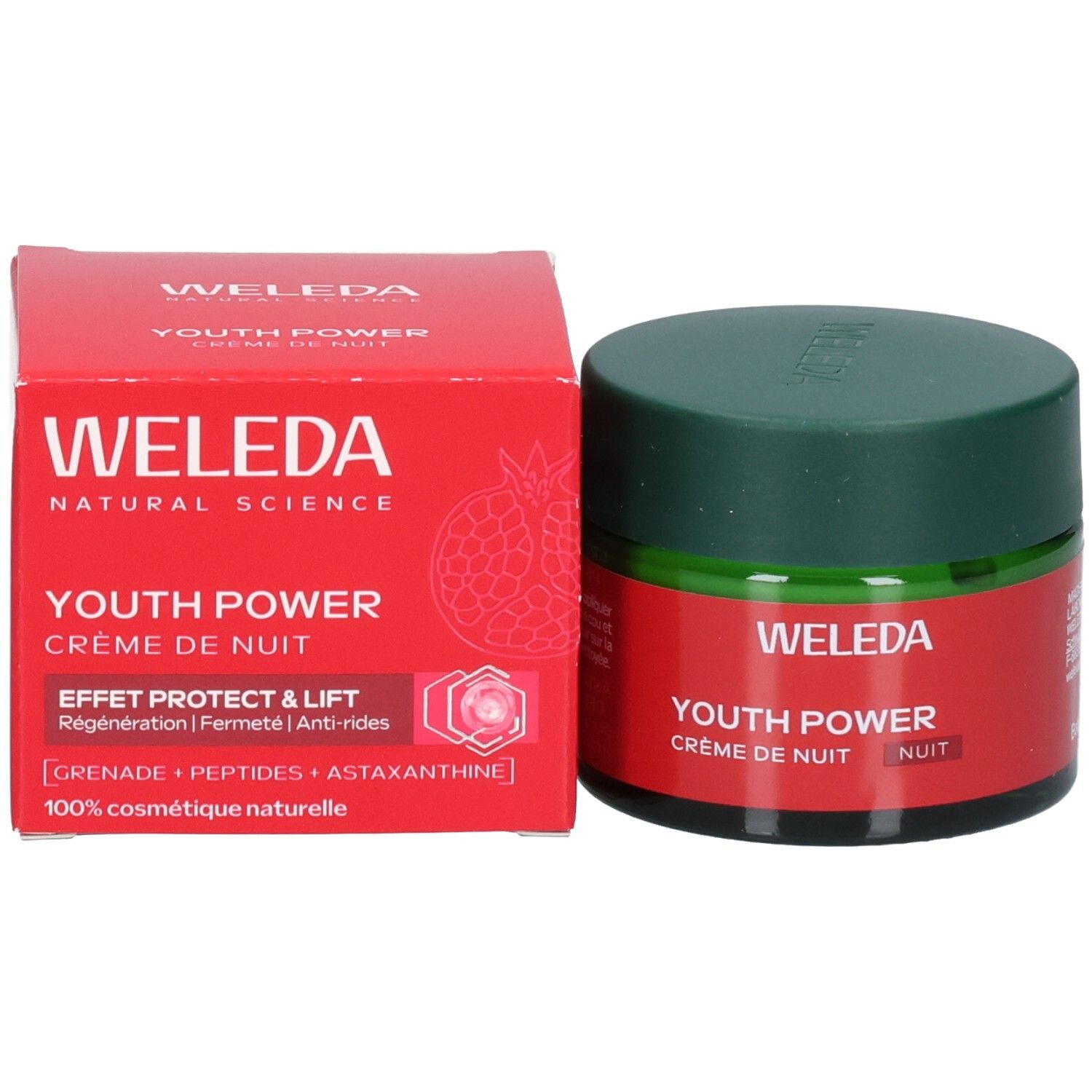WELEDA YOUTH POWER CR NUIT 40ML Pot et emballage.