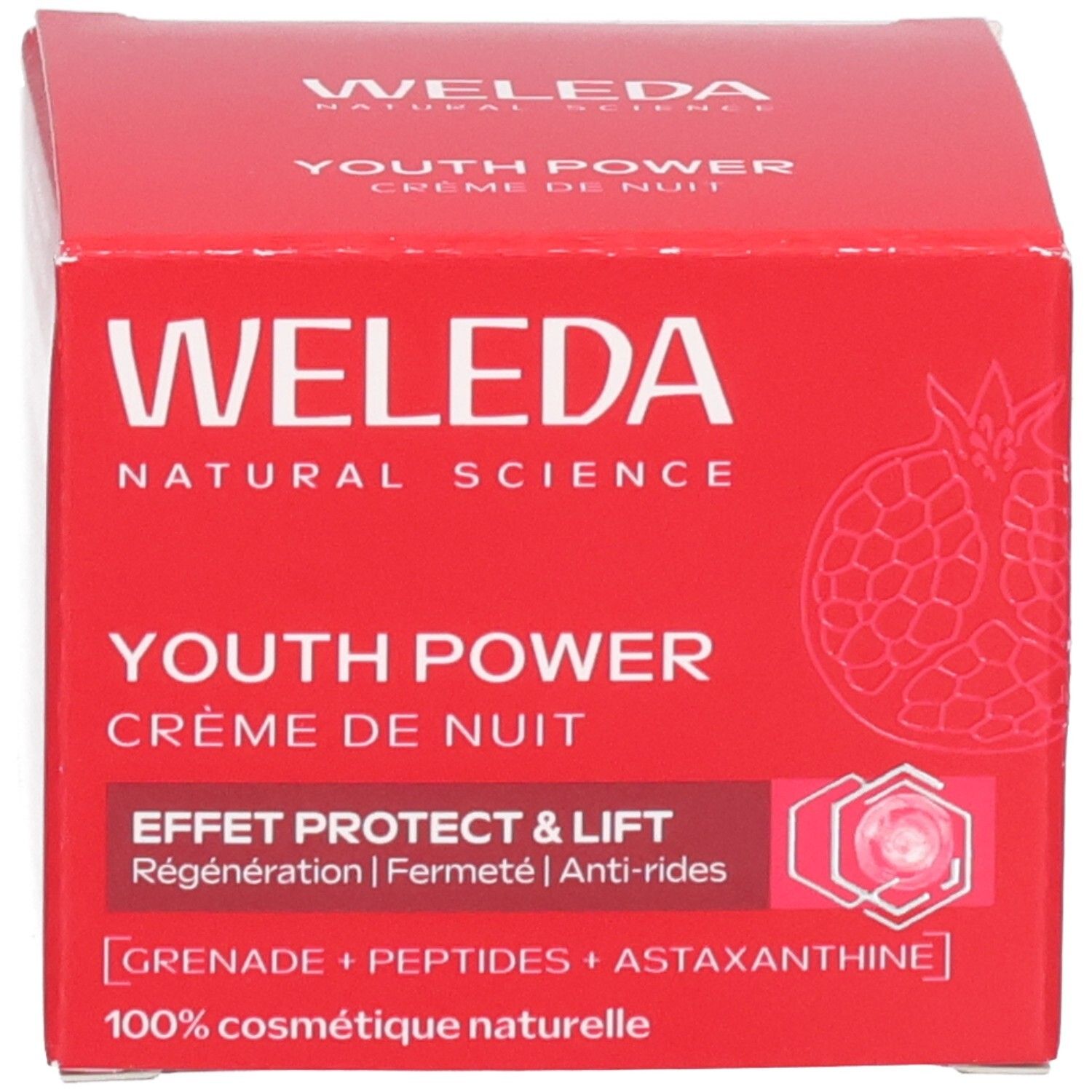 WELEDA YOUTH POWER CR NUIT 40ML Emballage avec informations produit.