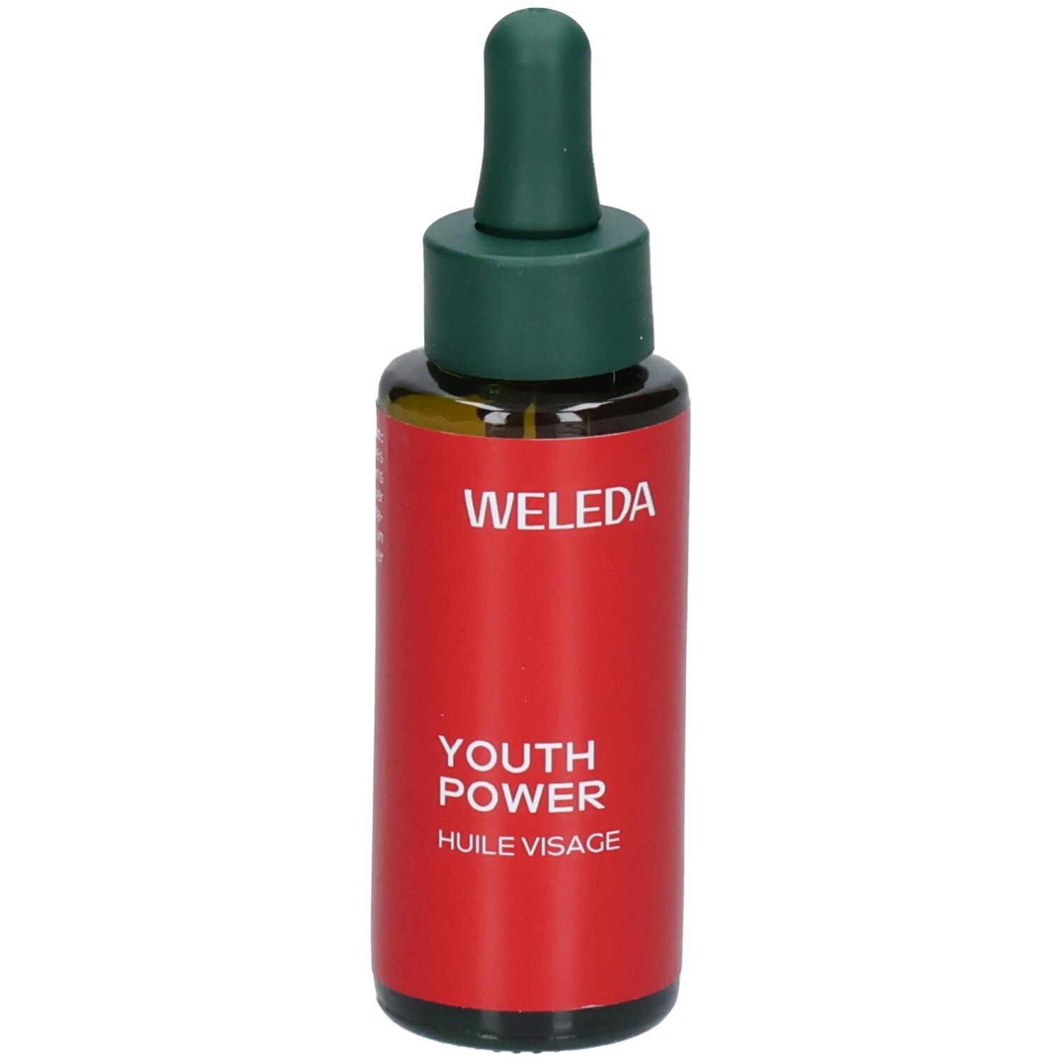 Flacon WELEDA Youth Power Huile Visage avec compte-gouttes.