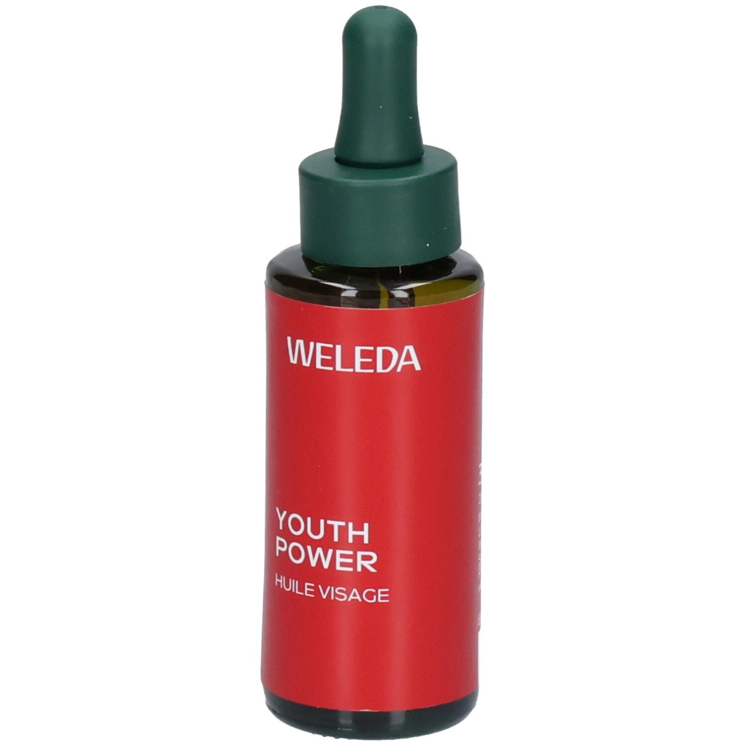 Flacon WELEDA Youth Power Huile Visage avec compte-gouttes.