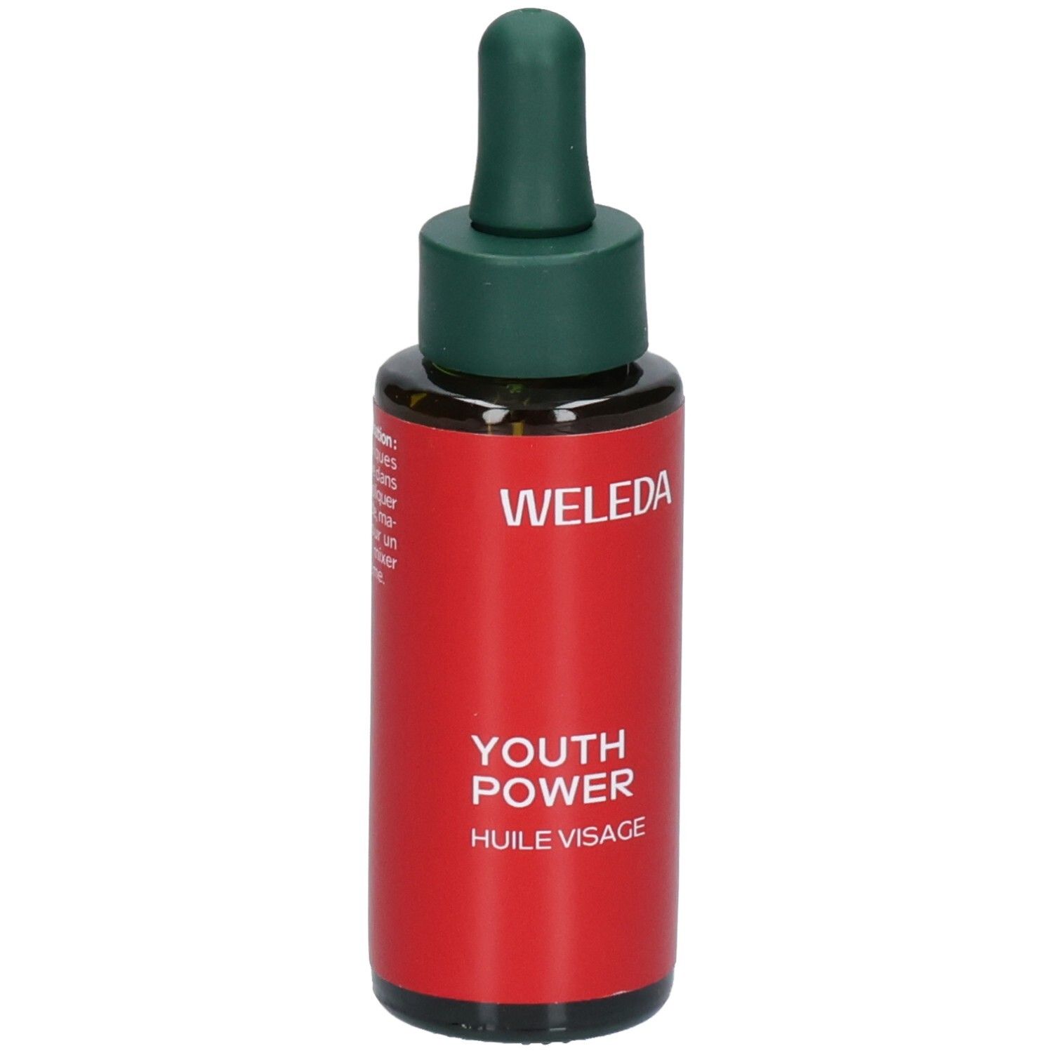 Flacon WELEDA Youth Power Huile Visage avec compte-gouttes.