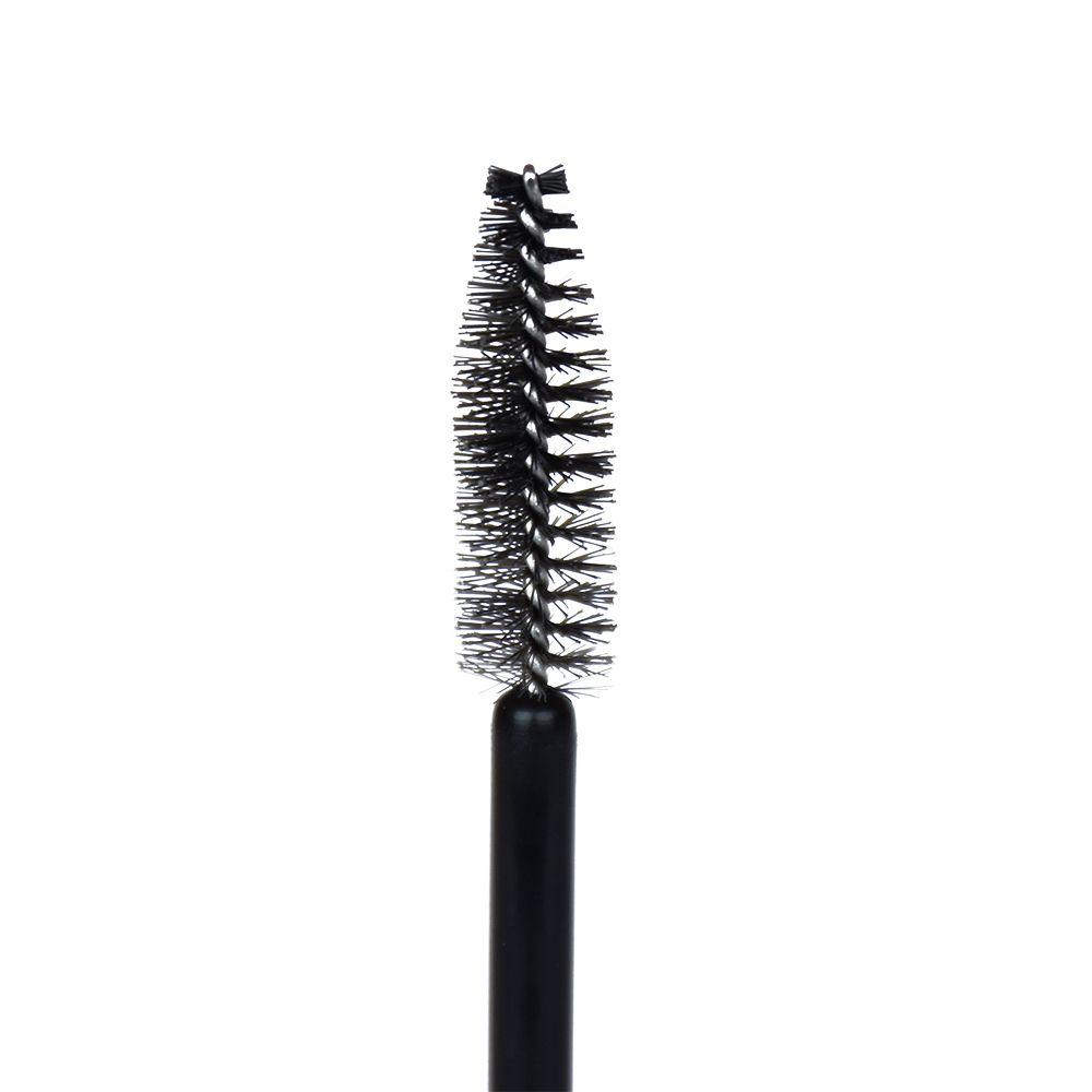 Gros plan de la brosse du mascara BOHO Green Make-Up Gypsy Volume 01 Noir.