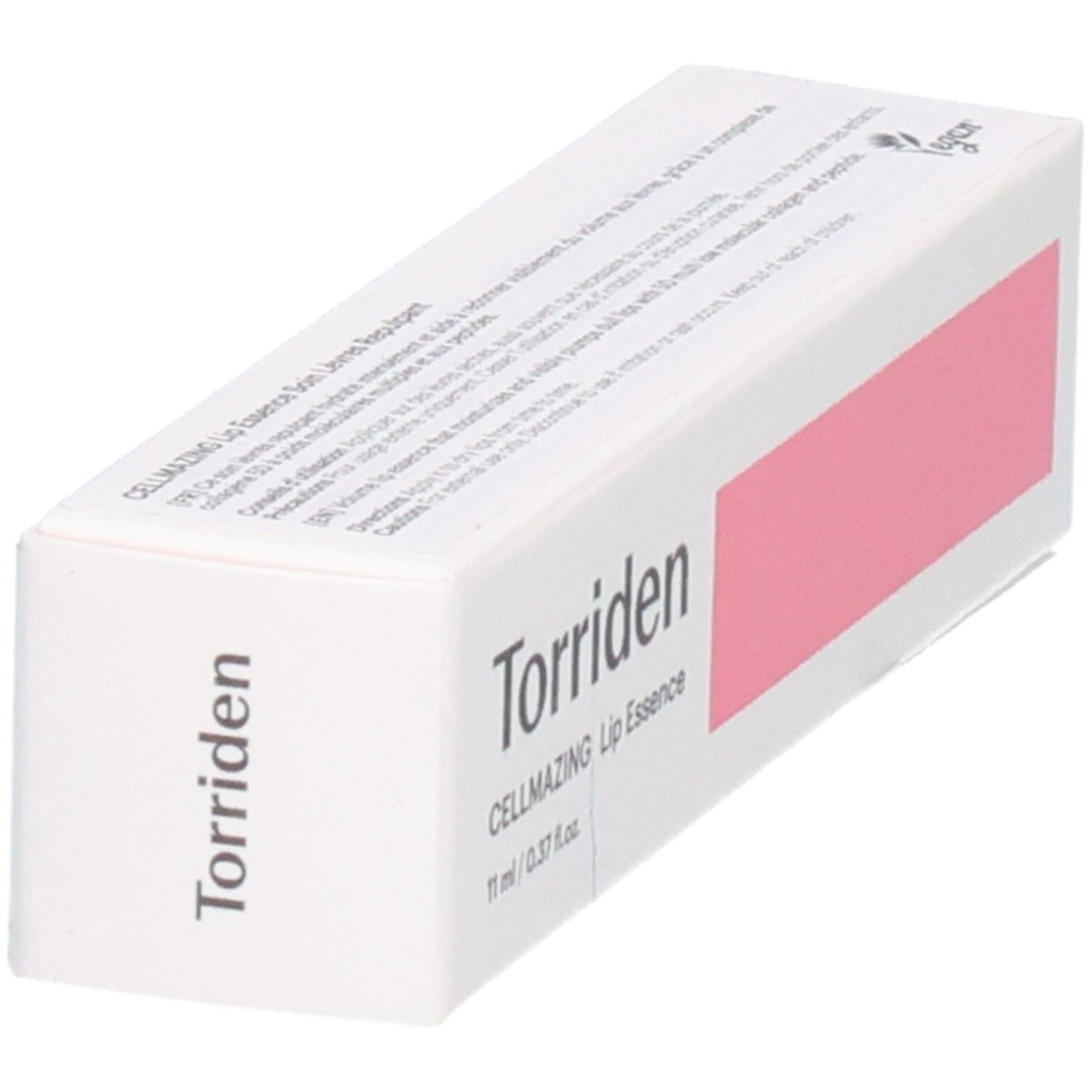 Torriden CELLMAZING Lip Essence, 11 ml. Boîte de côté, avec accent rose.