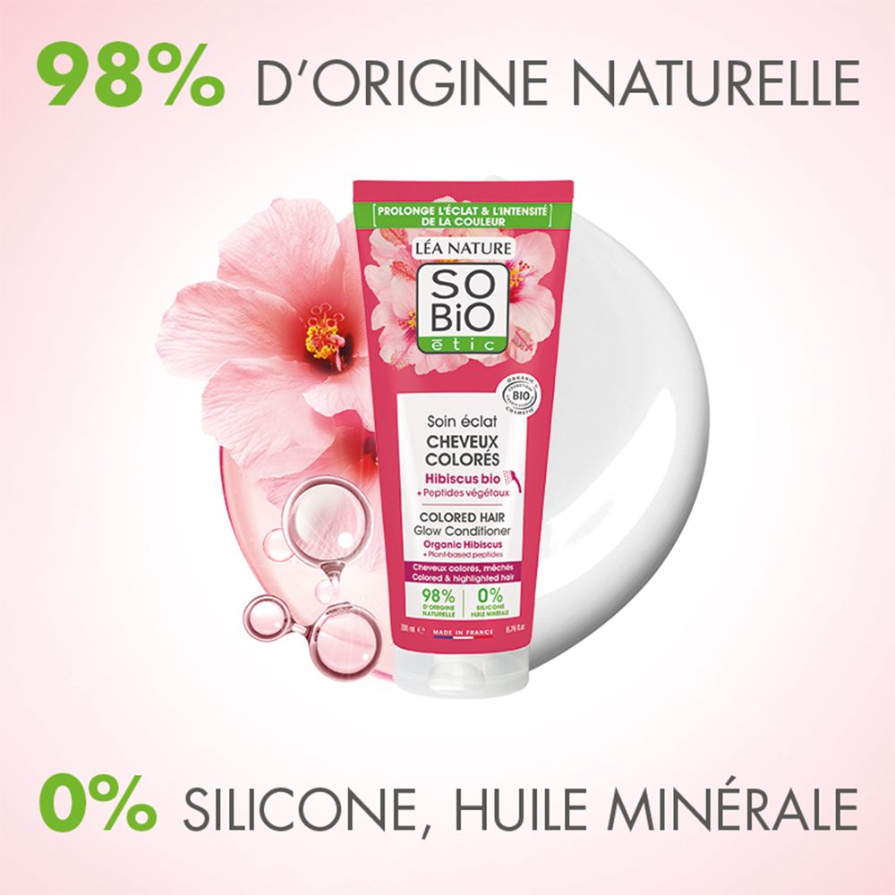 Léa Nature So Bio Etic Soin : 98% d'origine naturelle, 0% silicone, huile minérale.