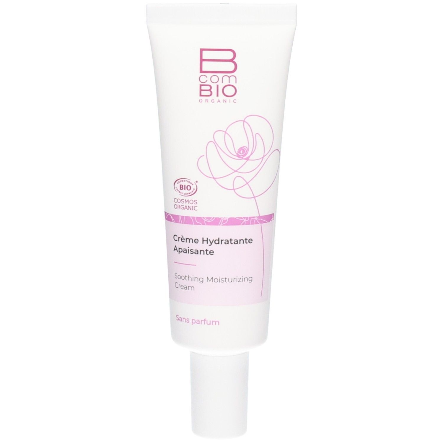 Tube Bcombio Bio Cosmétique avec crème apaisante hydratante.