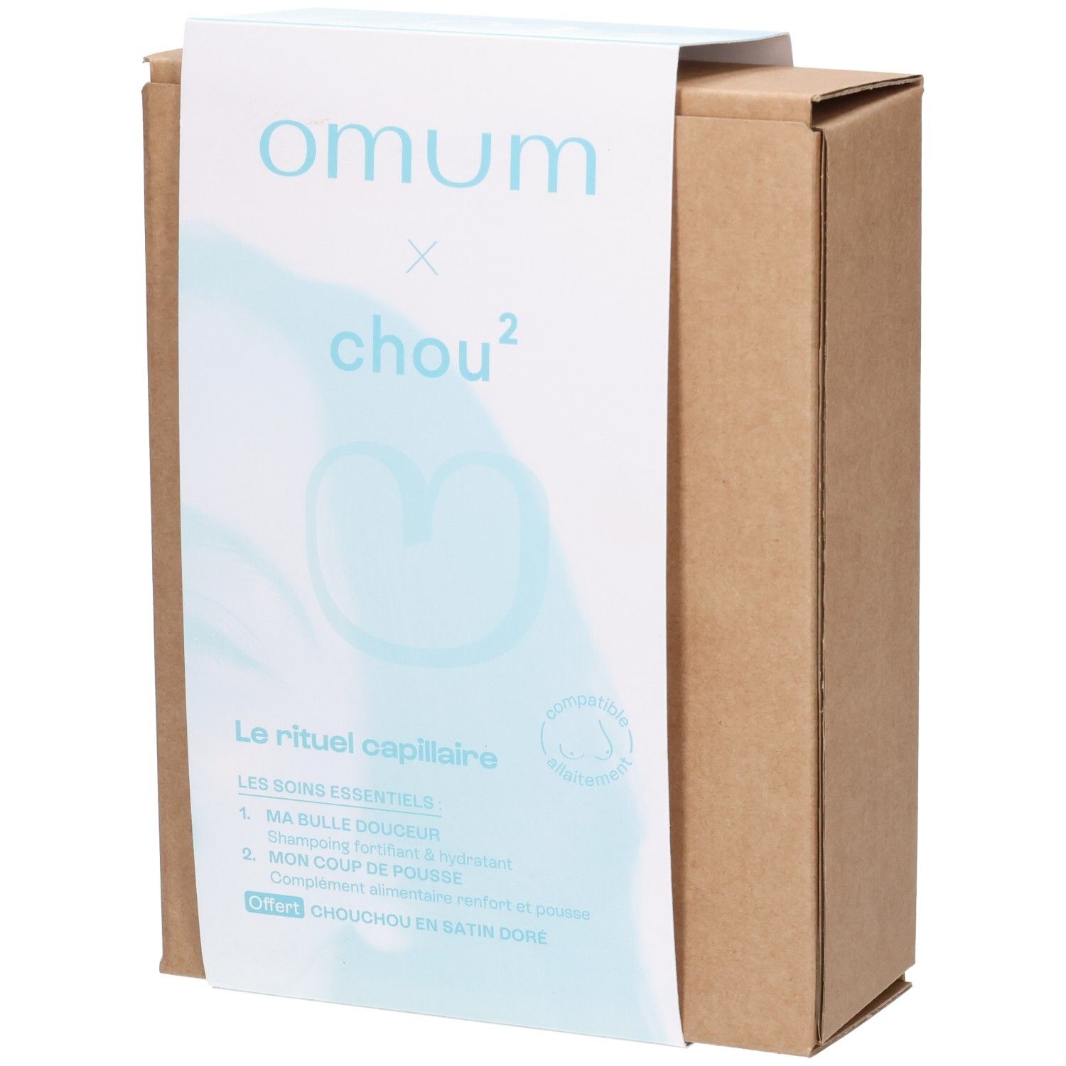 Boîte du coffret cadeau Omum & Chou², vue de côté.