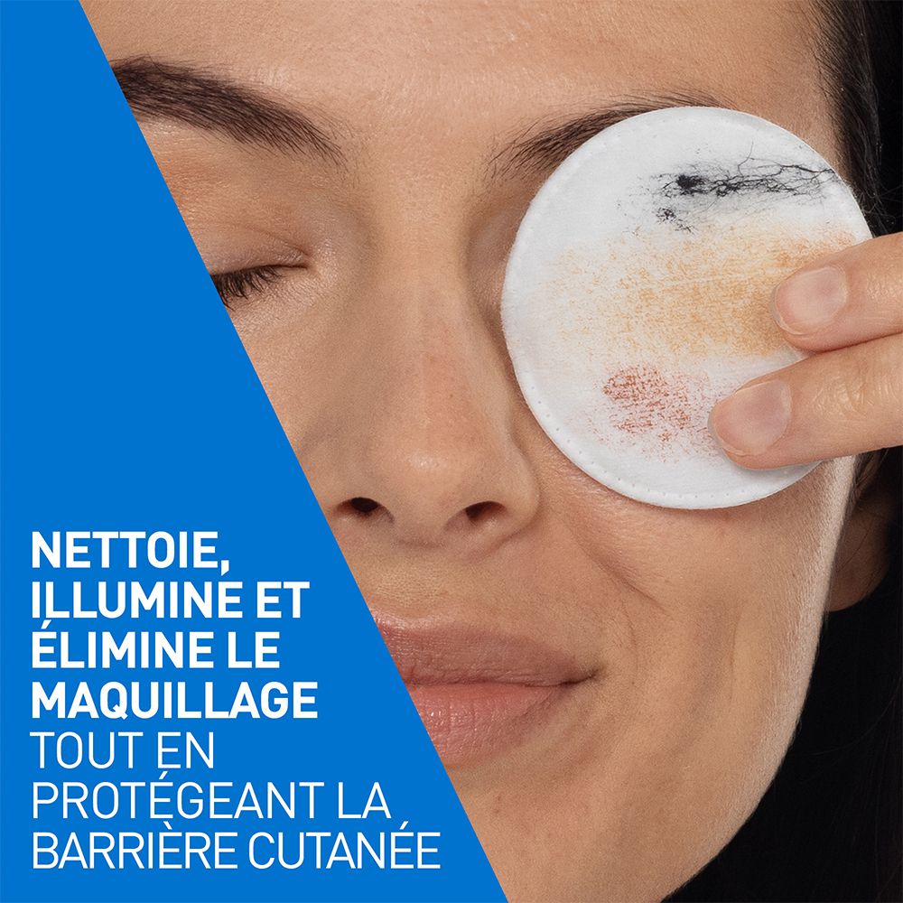 Nettoie, illumine et élimine le maquillage tout en protégeant la barrière cutanée.