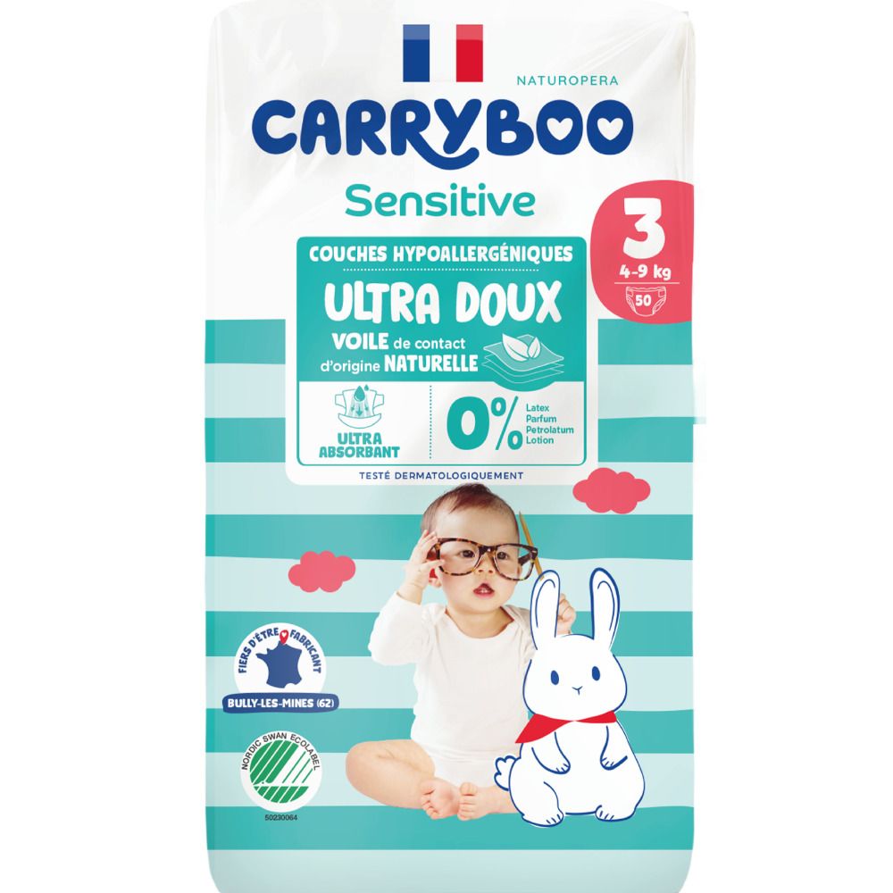 CARRYBOO Sensitive Couches bébé - T4 (4-9 kg)