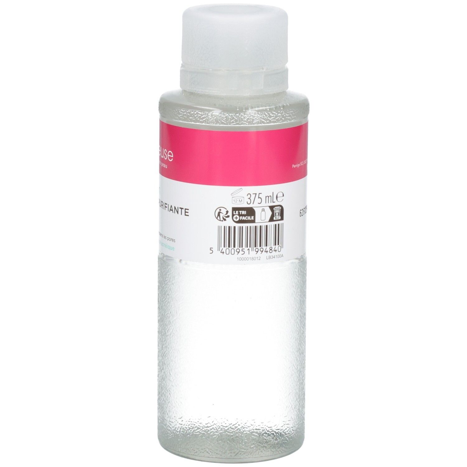 Dos de la lotion Eau Précieuse ClearSkin Lotion Purifiante avec indication 375ml.