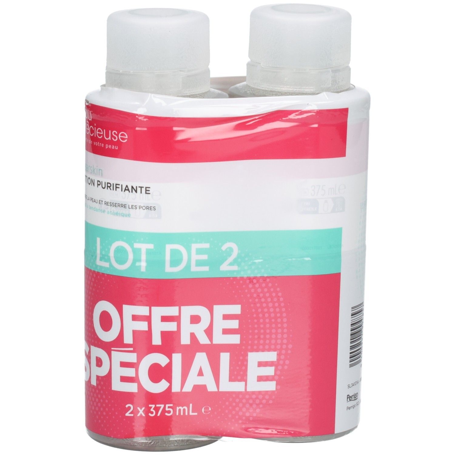 Deux flacons d'Eau Précieuse Lotion Purifiante Clearskin en lot de 2.
