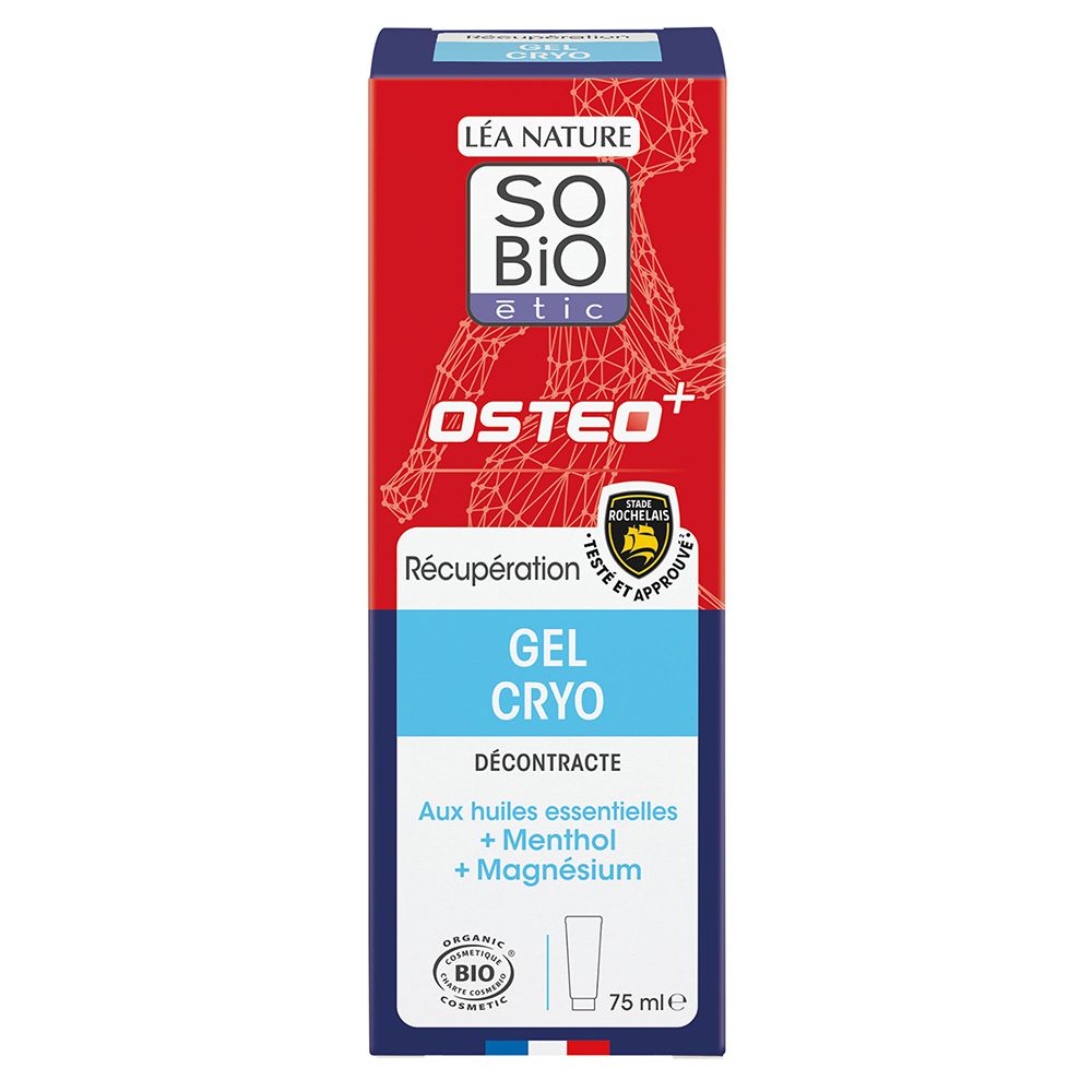 Boîte So Bio Etic Gel cryo Ostéo+ avec tube de 75ml.