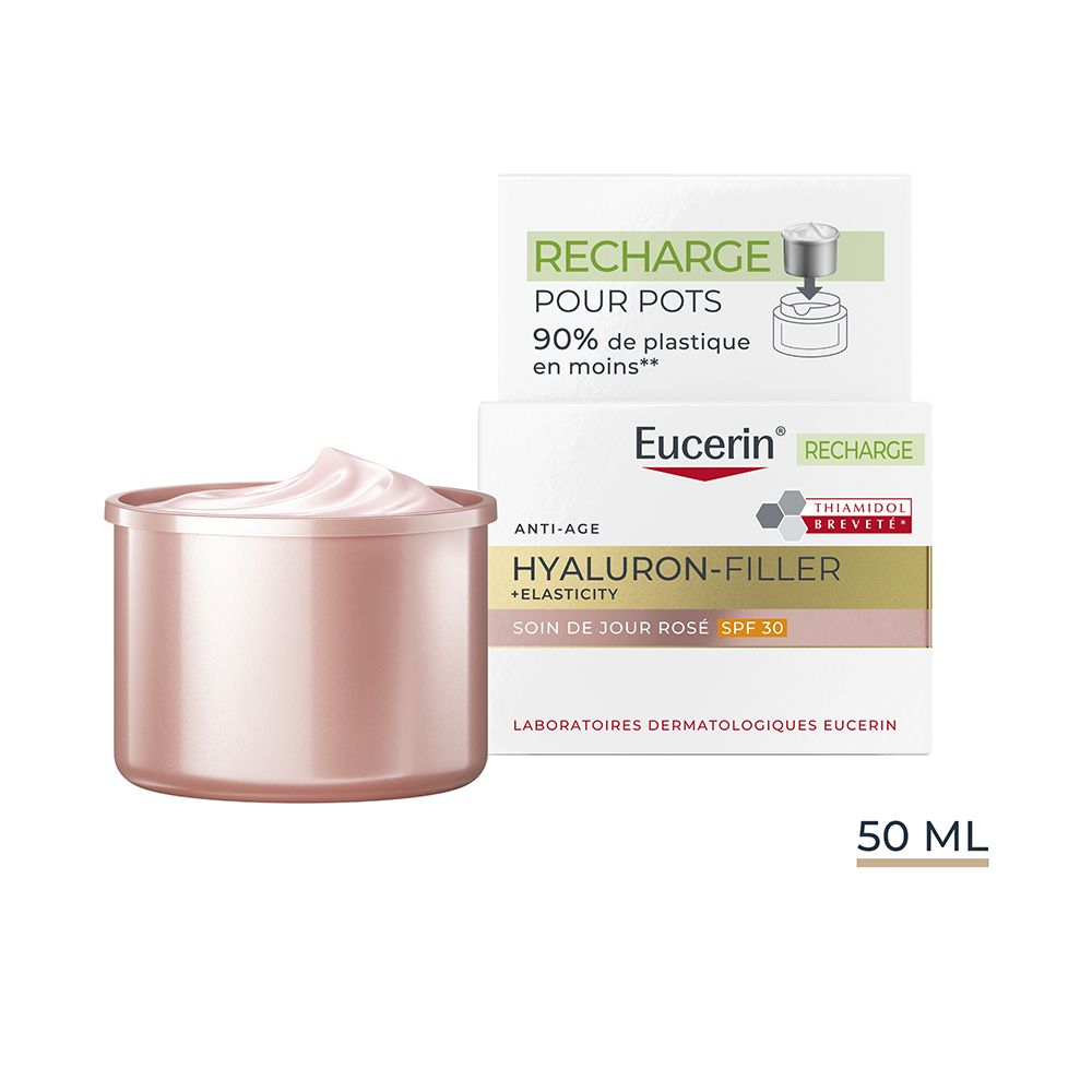 Eucerin Hyaluron-Filler + Elasticity Soin de Jour Rosé SPF 30 avec pot de 50ml.