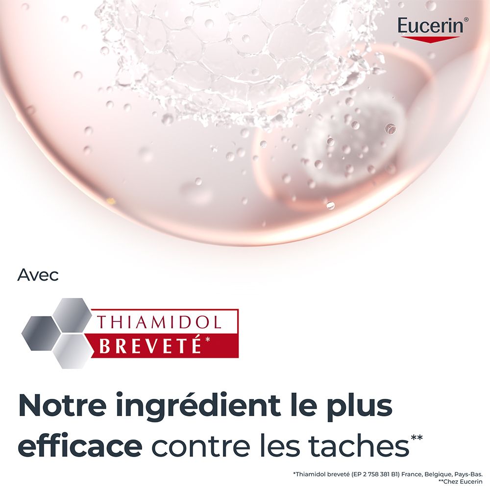 Ingrédient Eucerin Thiamidol contre les taches pigmentaires.