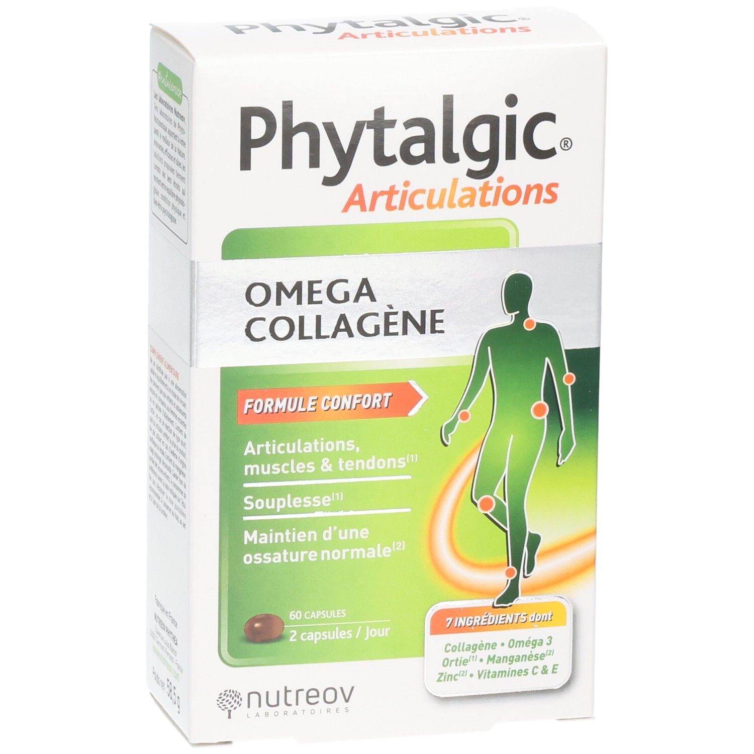 Boîte de gélules Phytalgic Omega Collag pour articulations, muscles et tendons.