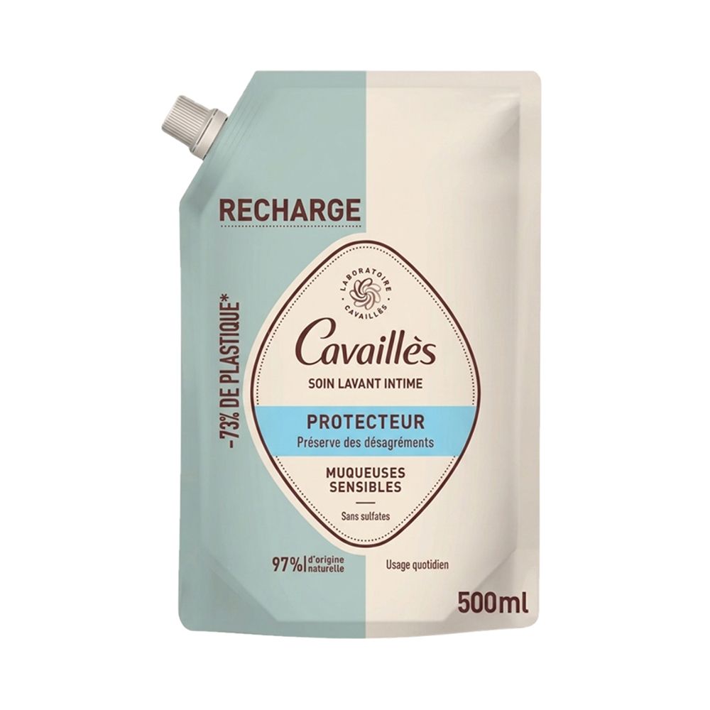 Recharge pour soin lavant intime, 500ml. Bouchon à vis.