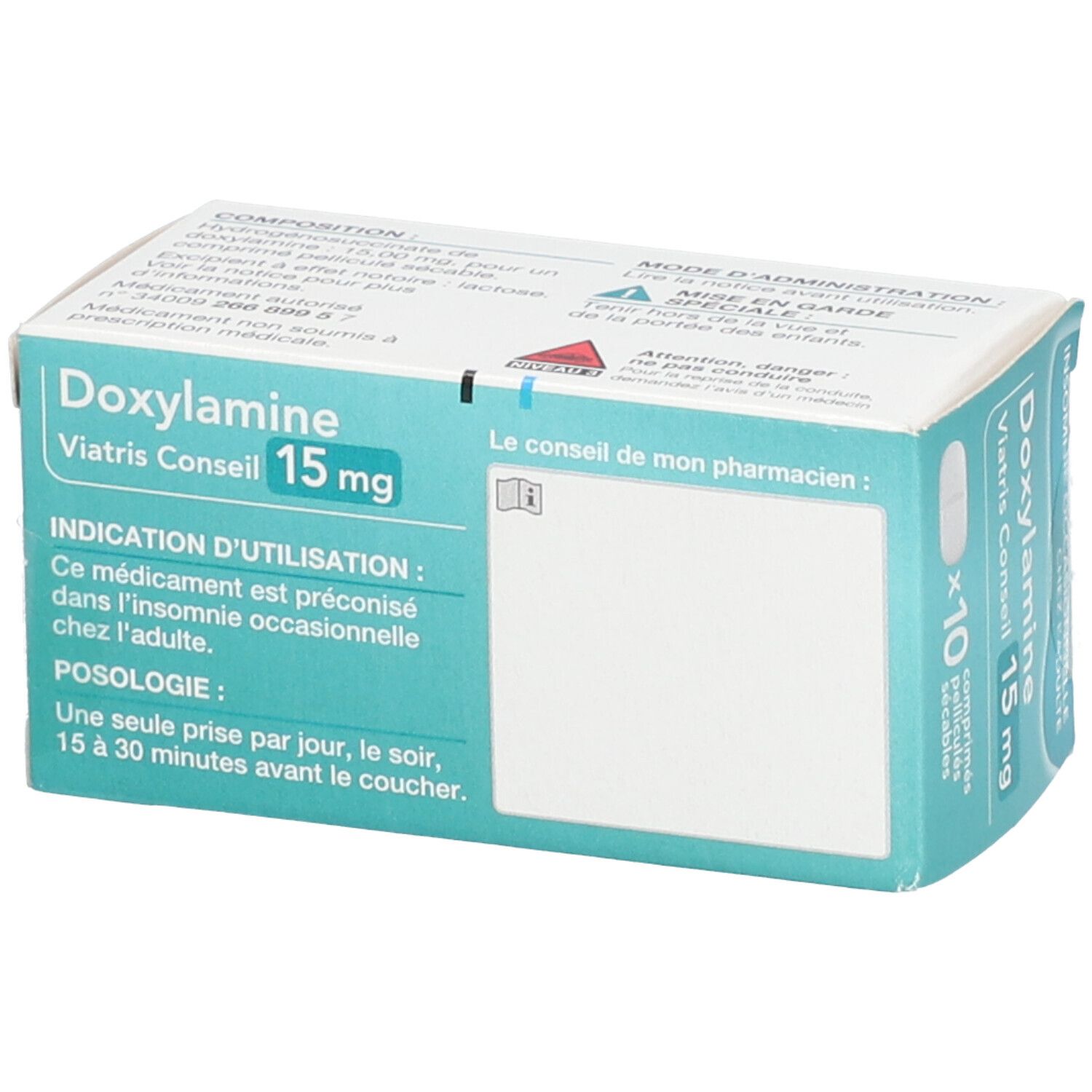 Doxylamine Mylan Conseil 15 mg