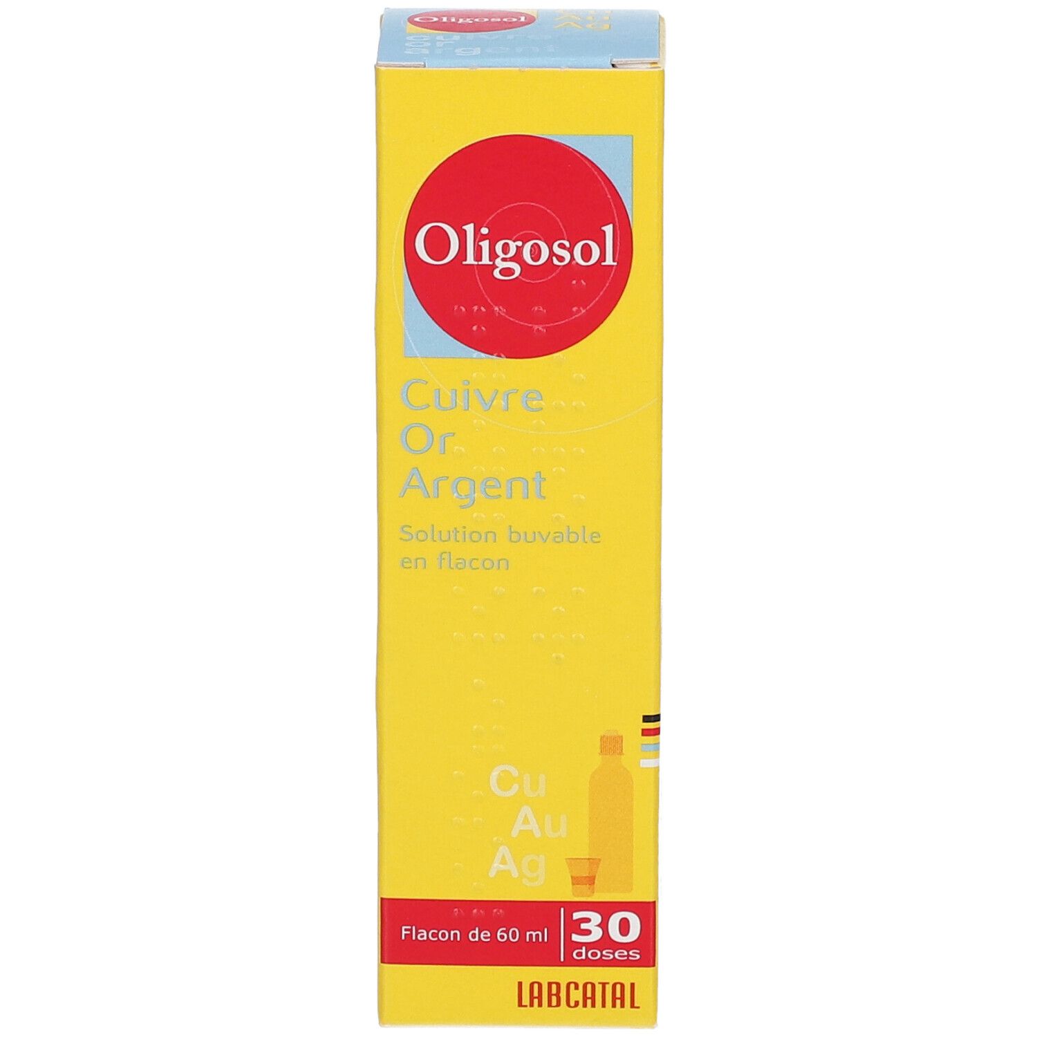 Laboratoire Labcatal Oligosol Cuivre-Or-Argent 60 ml - Redcare Pharmacie