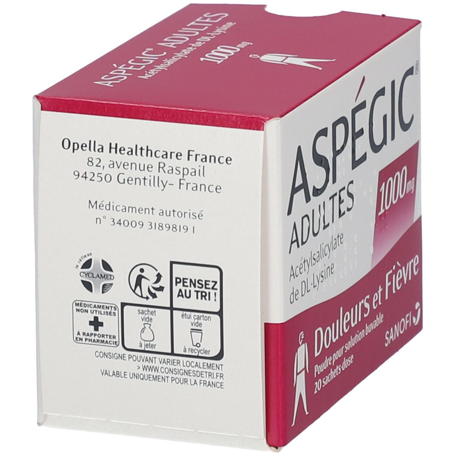 Aspégic® Adultes 1000 mg