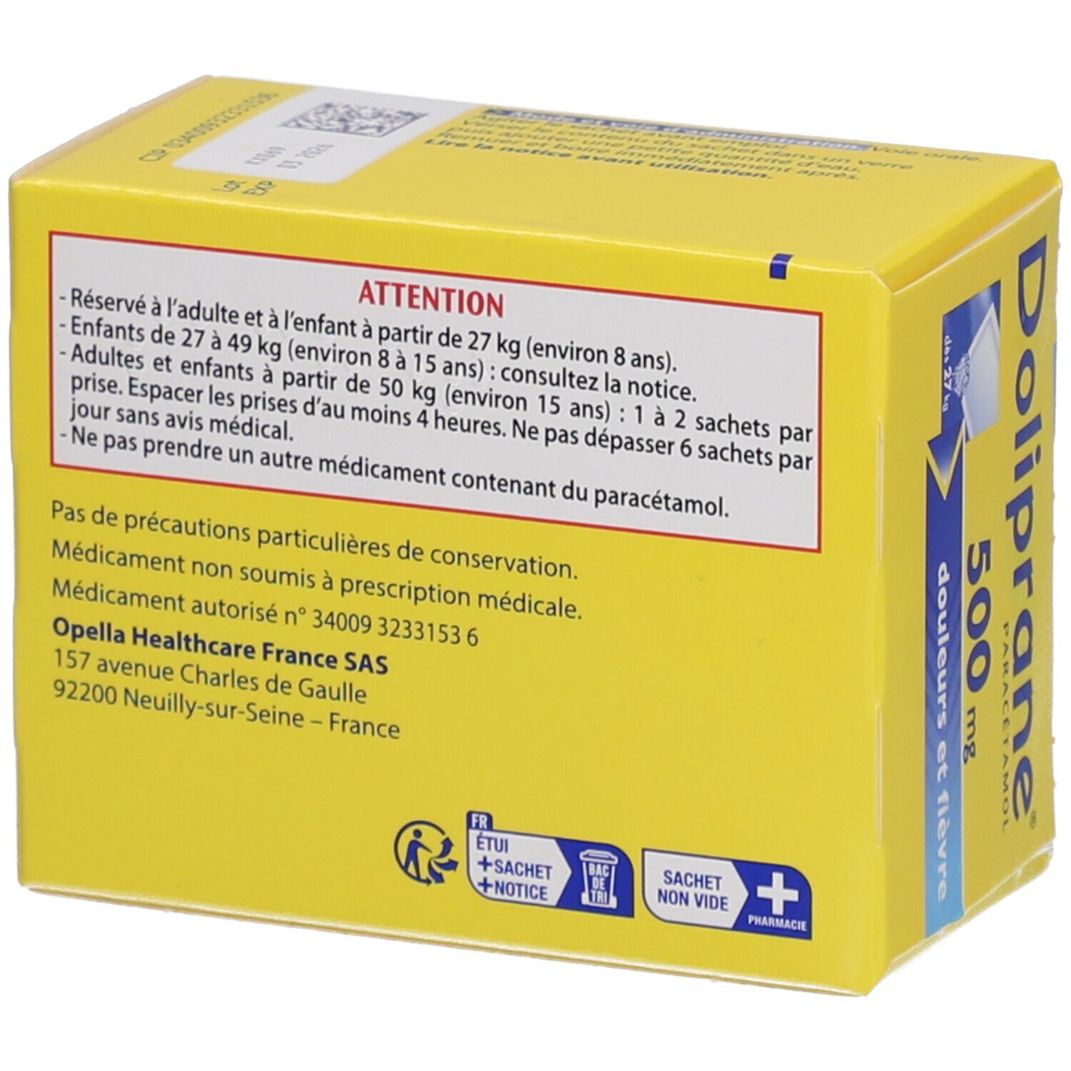 Doliprane® 500 mg