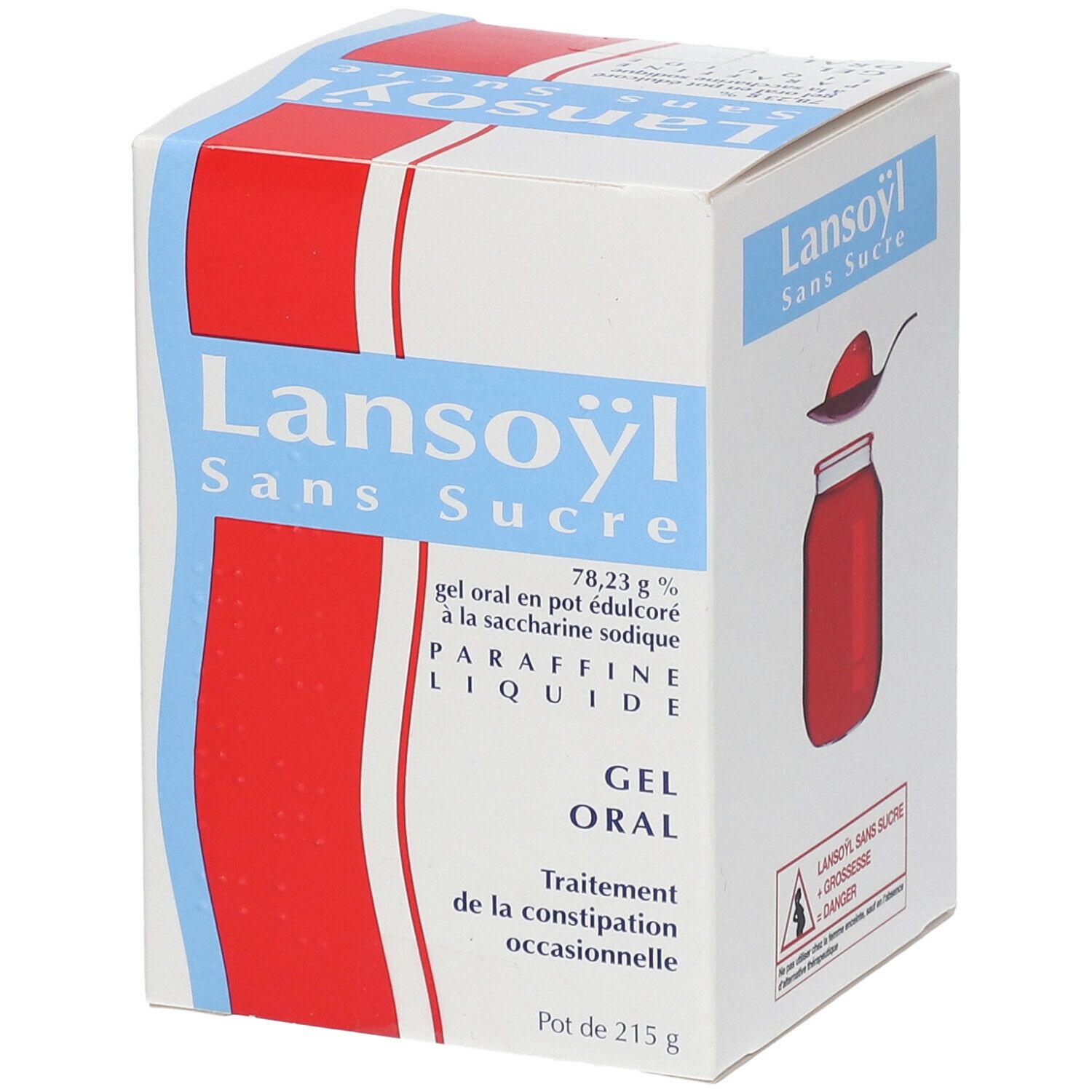Lansoyl sans sucre 78,23g gel oral laxatif pot de 215g