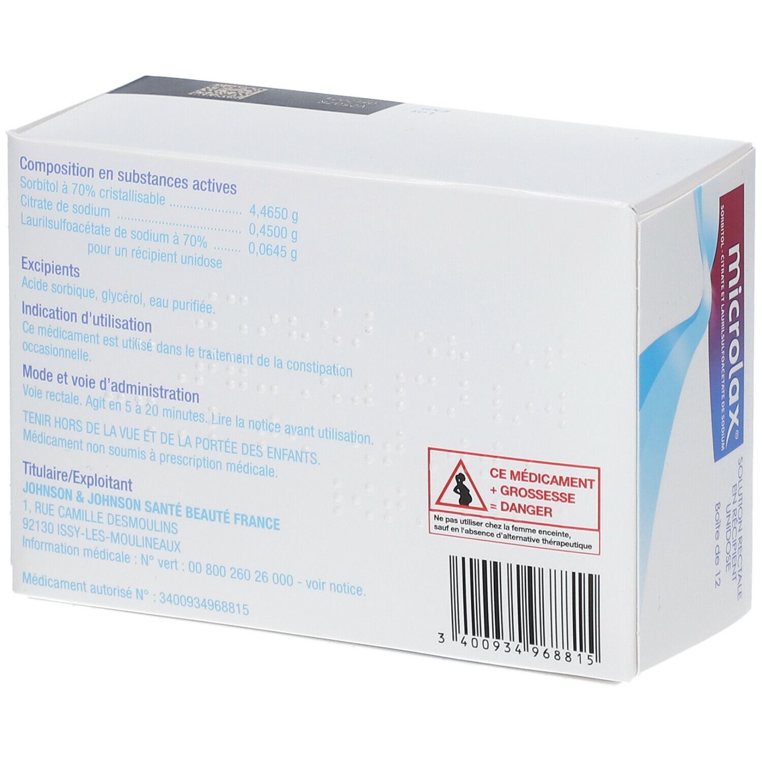 MICROLAX 12 X 5 ML : Constipation  Pharmacodel, votre Pharmacie en Ligne