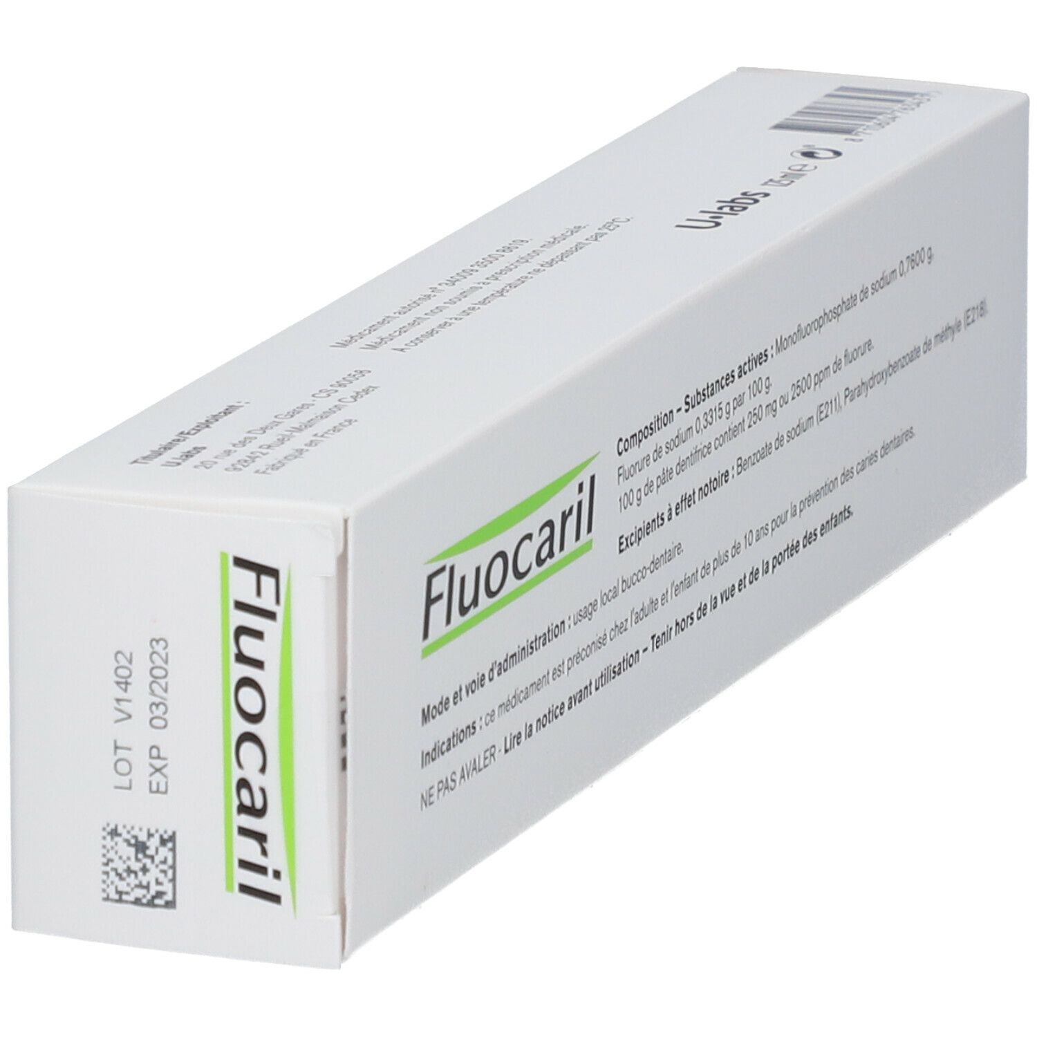 Fluocaril Bi-Fluoré 250 mg Pâte Dentifrice Menthe