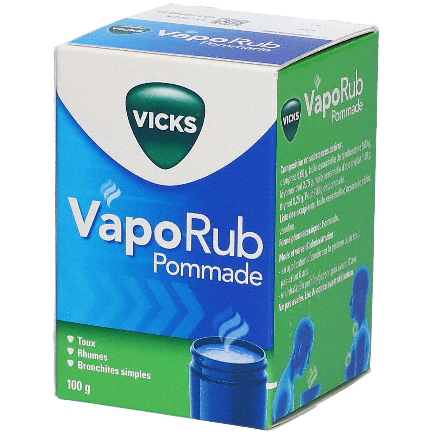 VICKS VAPORUB Pommade 50g  Pharmacie en ligne Citypharma
