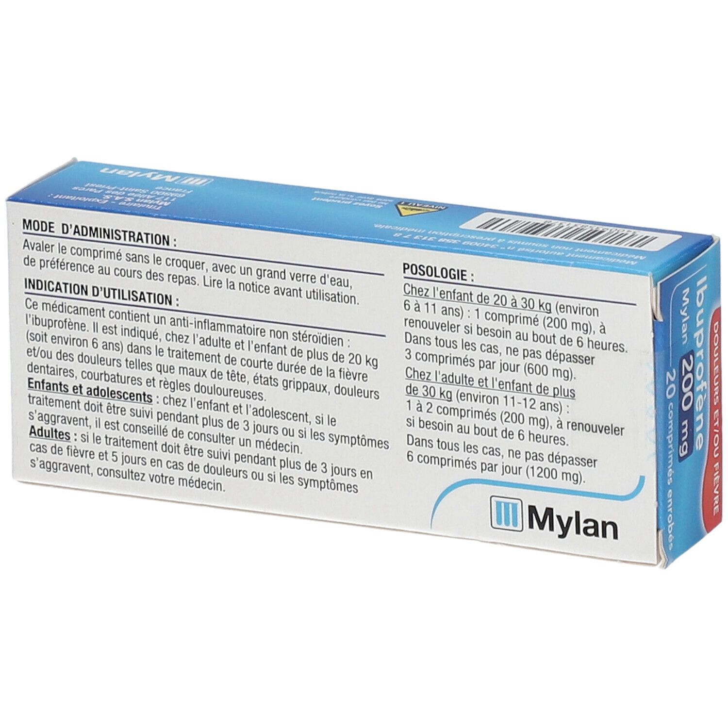 Ibuprofène Viatris Mylan 200 mg