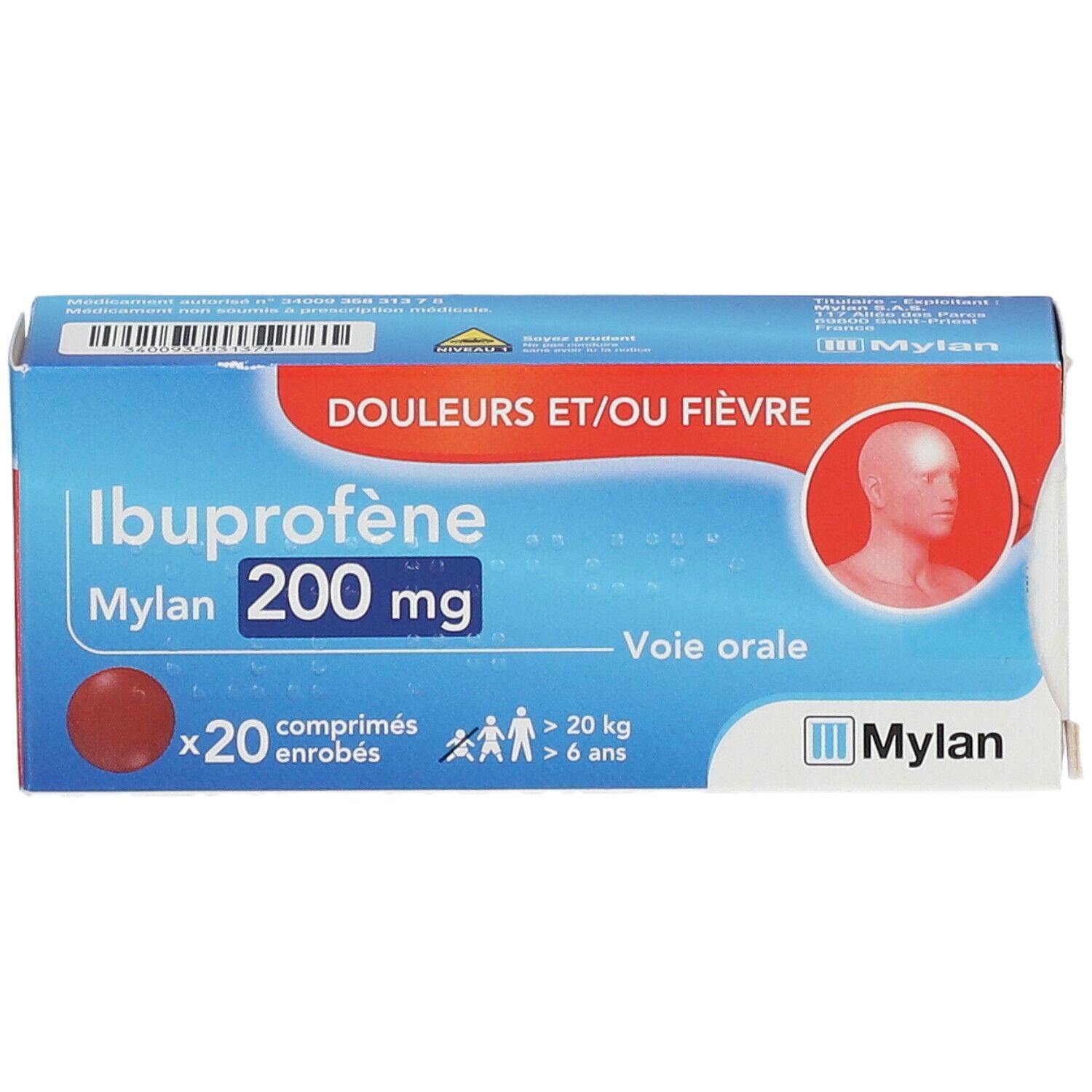 Ibuprofène Viatris Mylan 200 mg