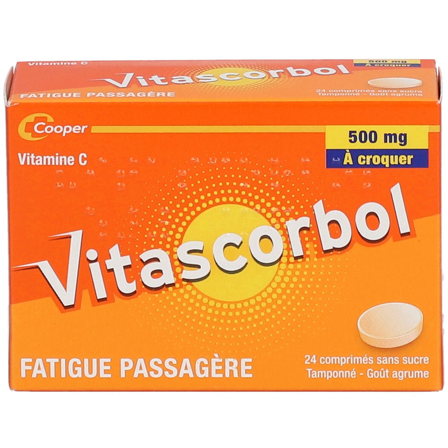 VITASCORBOL sans sucre tamponne 500 mg, comprimé à croquer