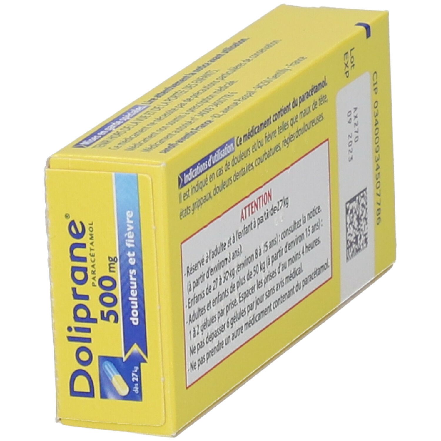 DOLIPRANE 500 mg Gélules