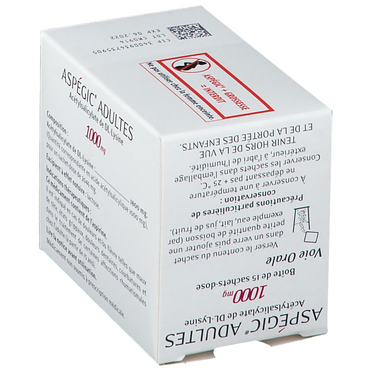 Aspégic® Adultes 1000 mg