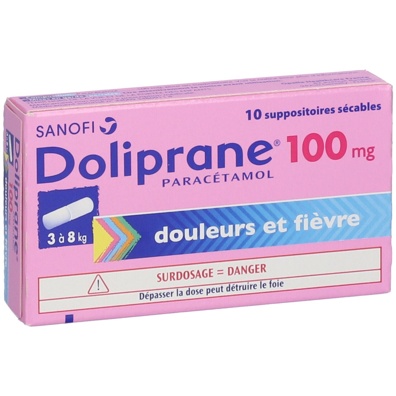 Doliprane® 100 mg 10 pc(s) - Redcare Pharmacie