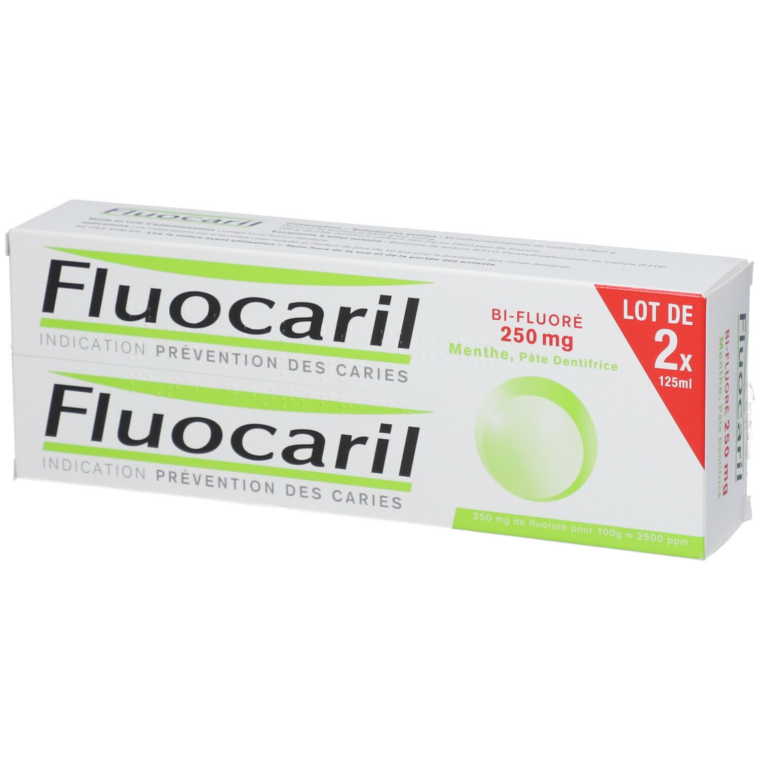 Fluocaril Bi-Fluoré 250 mg Pâte Dentifrice Menthe