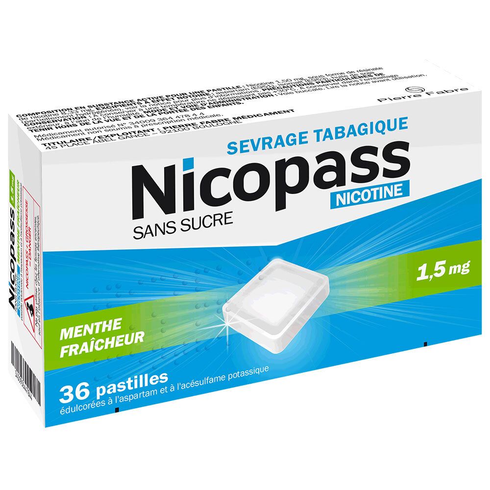 Nicopass® Menthe fraicheur s/s 1,5 mg