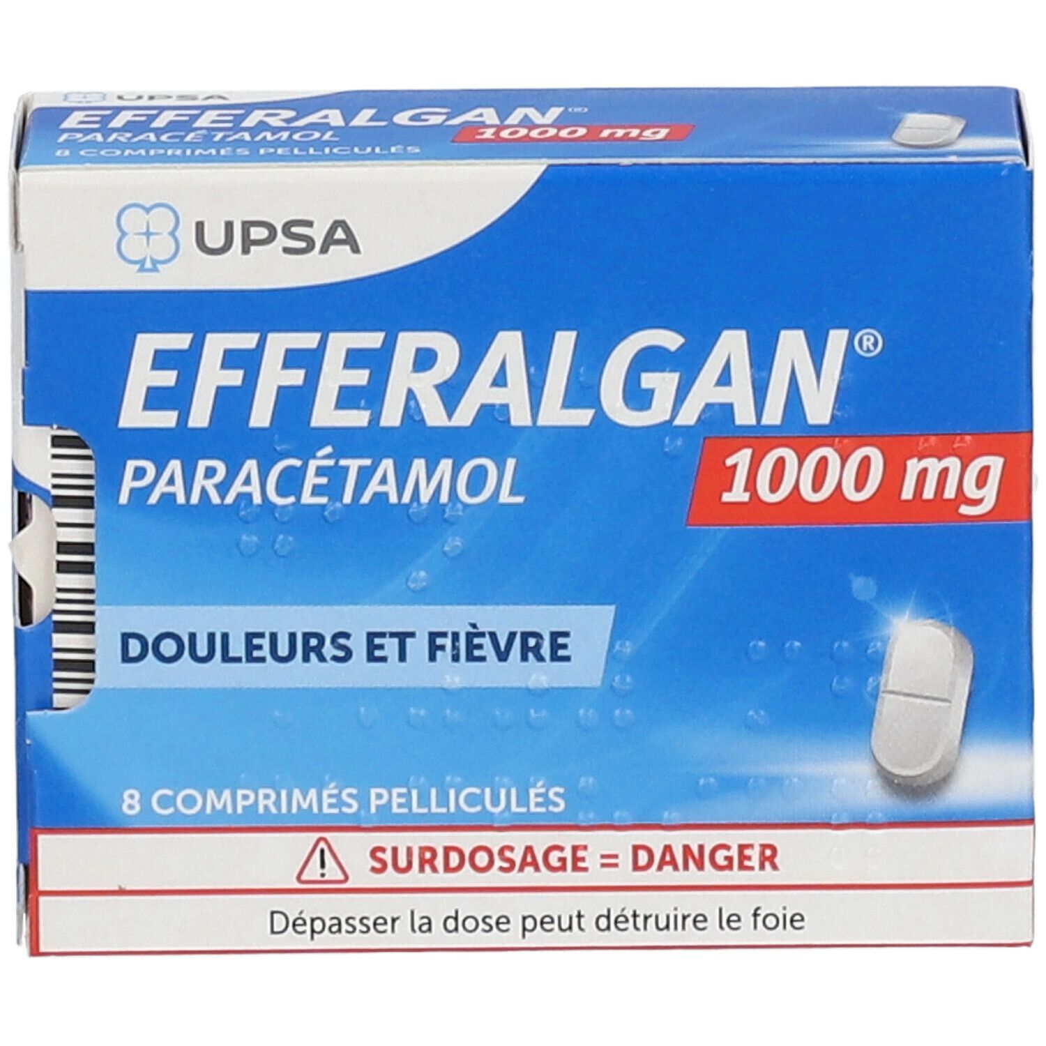 EFFERALGAN 1000mg, comprimé pelliculé