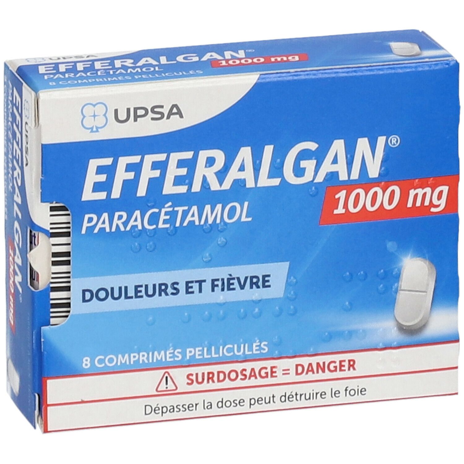 EFFERALGAN 1000mg, comprimé pelliculé