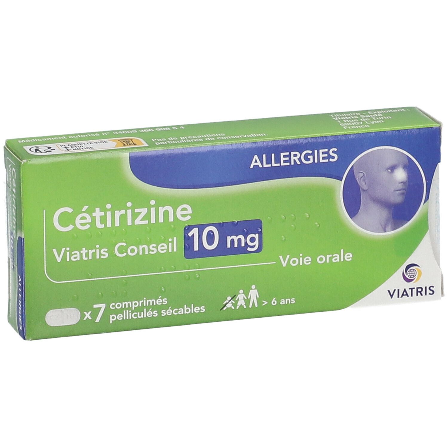 Cétirizine Mylan Pharma 10 mg