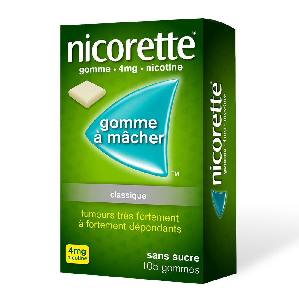 Nicorette® Gomme à mâcher s/s 4 mg