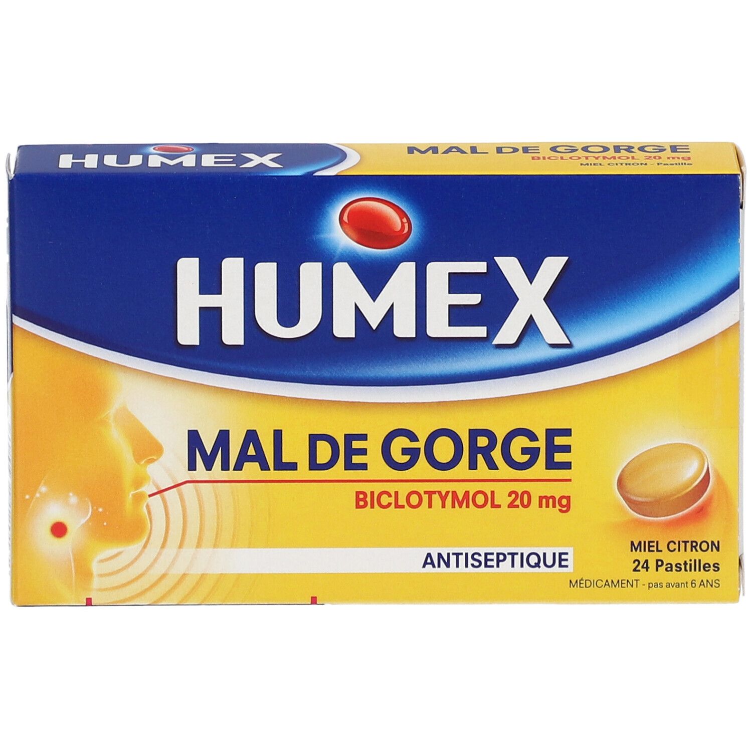 Humex Mal de Gorge Miel Citron 20 mg