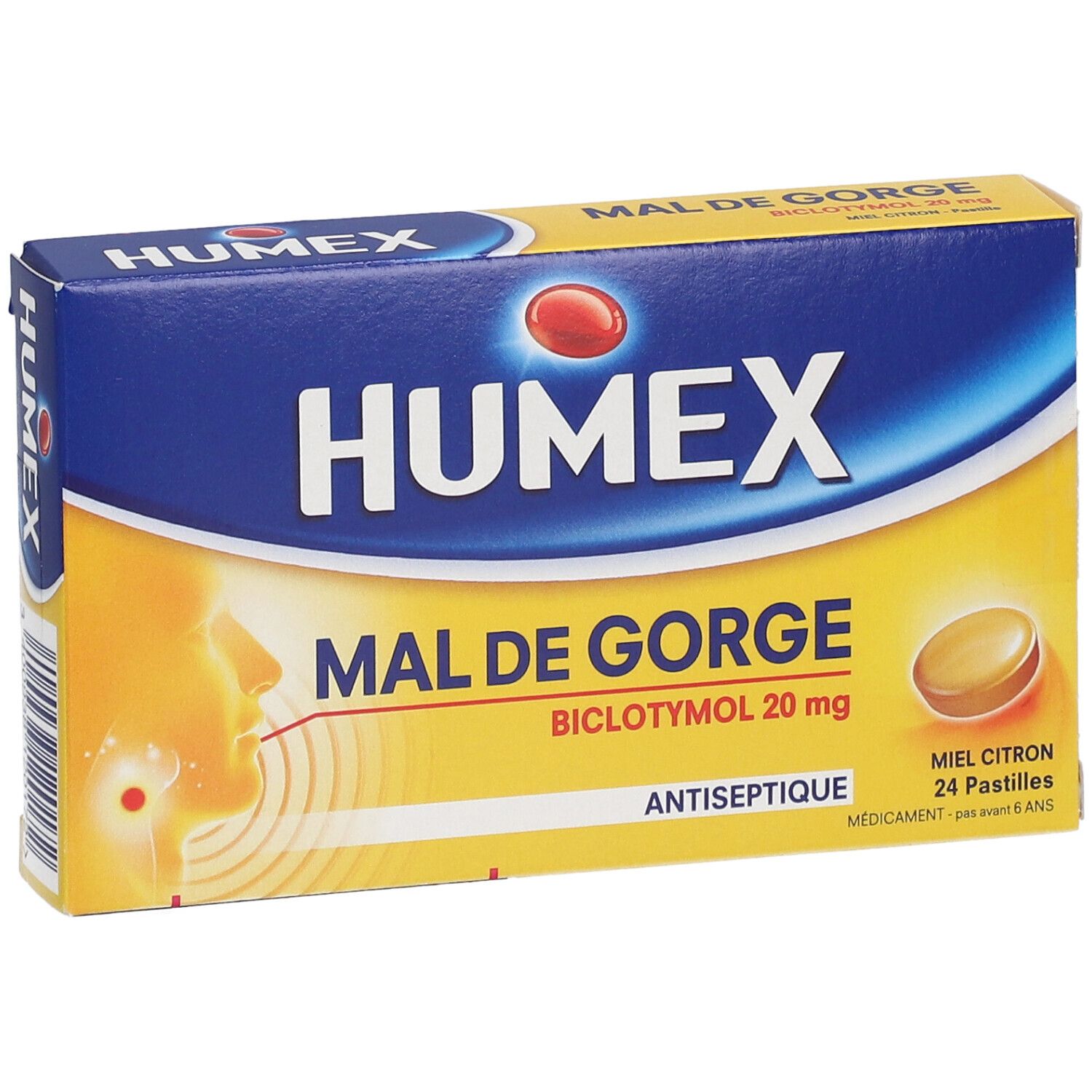 Humex Mal de Gorge Miel Citron 20 mg